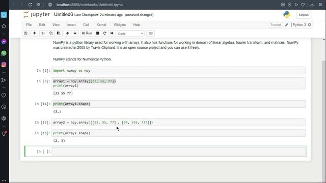 What is Numpy in Python - Numpy Arrays | Numpy Python Tutorial for Machine Learning Full Course 202 смотреть онлайн