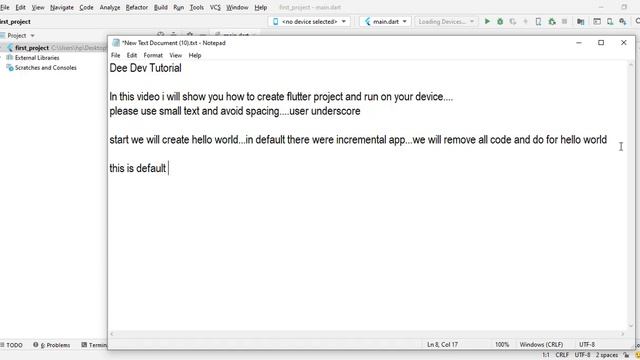 How to create Flutter project in android studio 2021 | Create first flutter app | Dee Dev Tutorial