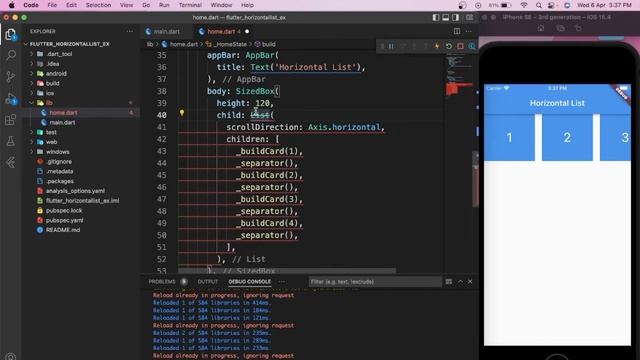 Flutter Horizontal Listview | Flutter Tutorial | Raj Jani