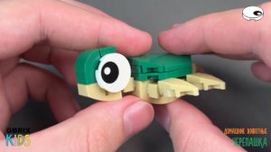 Собираем черепашку из конструктора QBRIX KIDS - коллекция детских конструкторов с видеоинструкциями