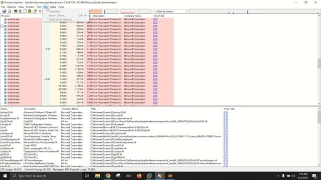 Finding Malware with Process Explorer
