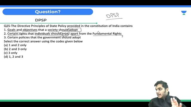 Top 20 MCQ on DPSP | Indian Polity | Unacademy UPSC Prelims 2022 | Tarkeshwar Jain