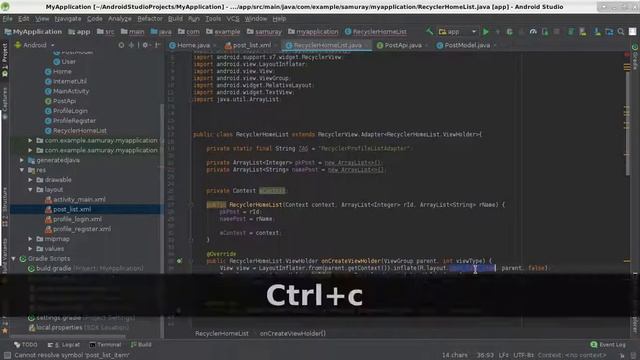 24 of 31. Django+Android tutorial. Create Blog. Android posts list