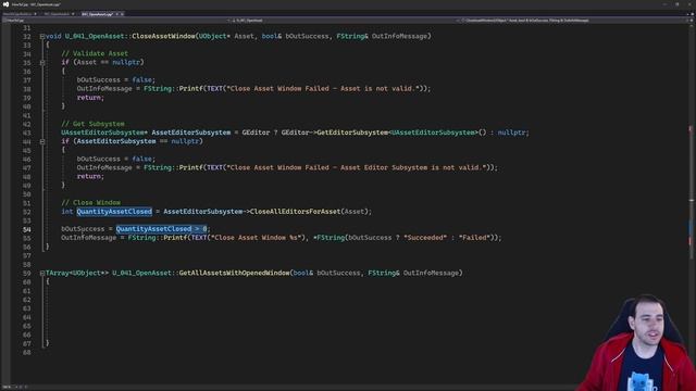 UE5 C++ 41 - How To Open and Close Assets With C++? - Unreal Engine Tutorial Editor CPP