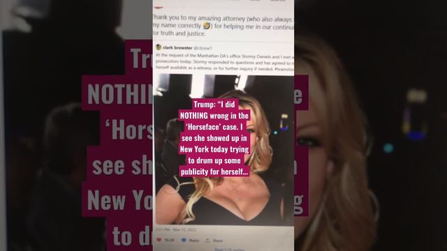 Trump News Today:Trump lashes out at “HorseFace”Stormy Daniels after she met with prosecutors#short