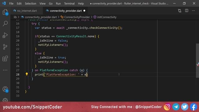🚫 Flutter 2.0 Internet Connectivity Check