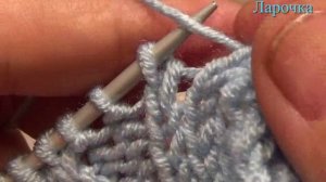 УЗОР № 44. АЖУРНЫЕ УЗОРЫ ИЗ ЛИЦЕВЫХ И ИЗНАНОЧНЫХ ПЕТЕЛЬ.