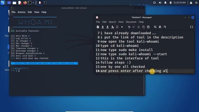 Now you are anonymous in kali linux at highest level | Kali-whoami