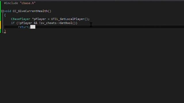 Source Sdk 2013 tutorial #1 coding a console command that restores the players health.