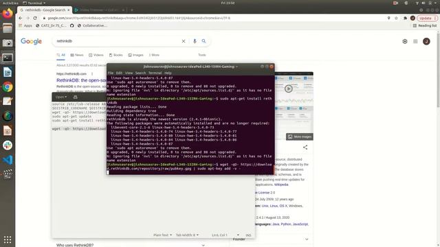 RethinkDB learn | Installation | Opensource databases смотреть онлайн