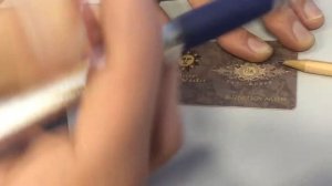 Тест на стирание фольгирования на пластиковой карте