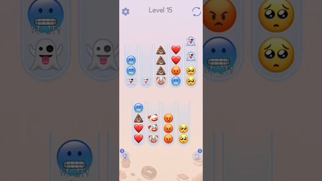 Emoji Sort Master Level 15 Walkthrough Solution iOS/Android