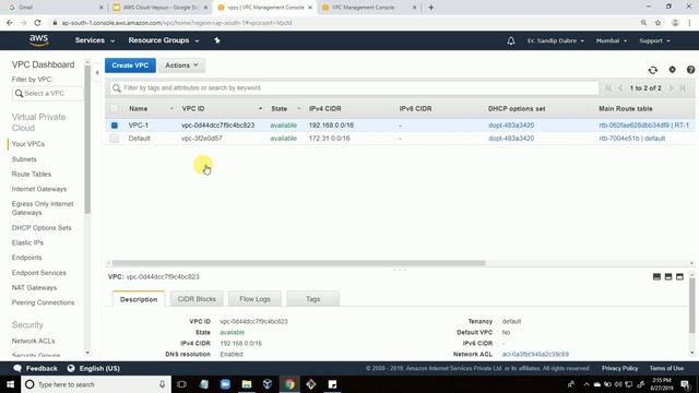 AWS VPC+SUBNET+RouteTable+IGW+EC2 On Best Practice By Er. Sandip Dabre