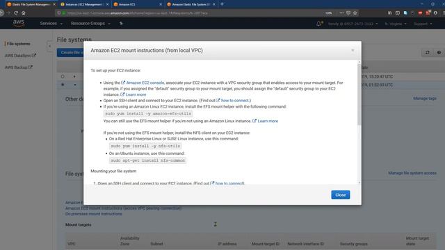 Amazon Elastic File System (EFS) Tutorial - 02 Mounting EFS File System in EC2 Instance смотреть онлайн