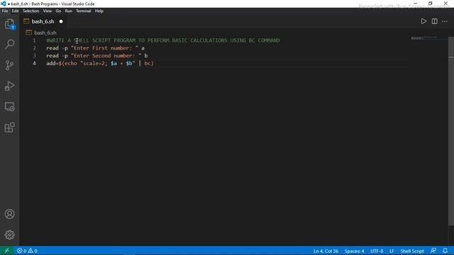 Operations using BC command in shell script || Bash Scripting || Shell Scripting || By Designer Cod