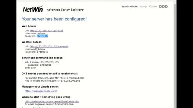 Build standalone mail server in cloud on Linode hosted system