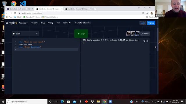 Bash Scripting: Variable assignment and echo command