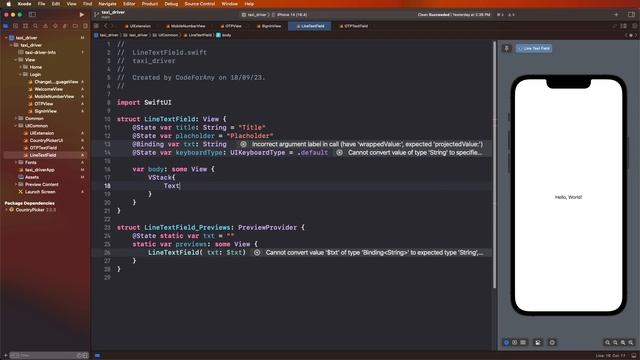 #2 SwiftUI Taxi App: OTP Verification, Password Sign-In, Profile Creation | MVVM Pattern