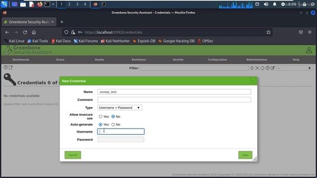 How To Configure Credentials For Scan Testing In Openvas Tool In Kali Linux