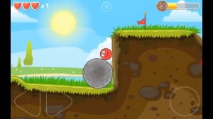 Прохождение Red ball 4 1-5 уровень. Красный шарик - зеленые холмы.