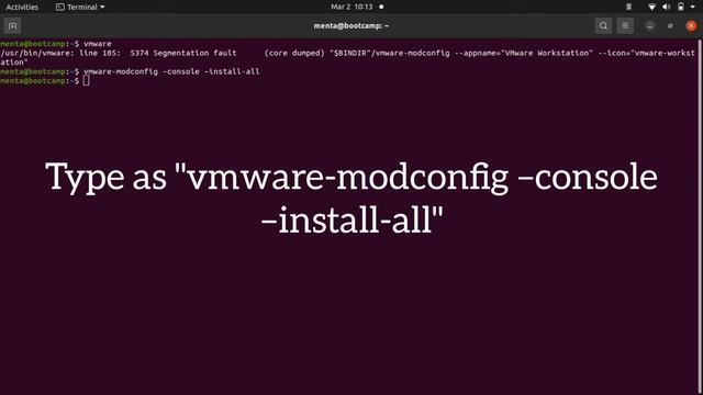 How To Fix Vmware Segmentation Fault , Couldn't Open VMware , How To Get My VMware Restored Ubuntu