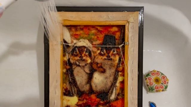 Стираем вышивку не снимая с рамы оформления смотреть онлайн