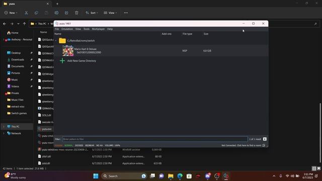 Retrobat configuration for YuZu