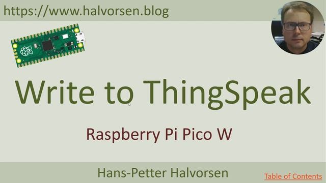 Raspberry Pi Pico W and ThingSpeak