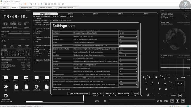 Edex-ui Hollywood Style Terminal Emulator 🔥 Edex-ui All Setting Tutorial