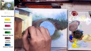 Мост над рекой. Как нарисовать пейзаж АКРИЛ! Мастер-класс ДЕМО