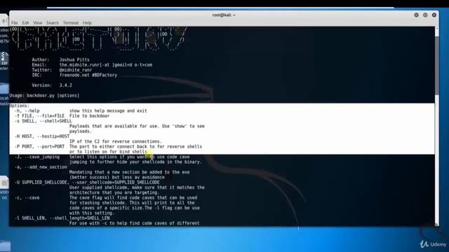 Video 47: backdoor factory Exploitation Tools in Kali Linux | Kali Linux | Exploitation Tools