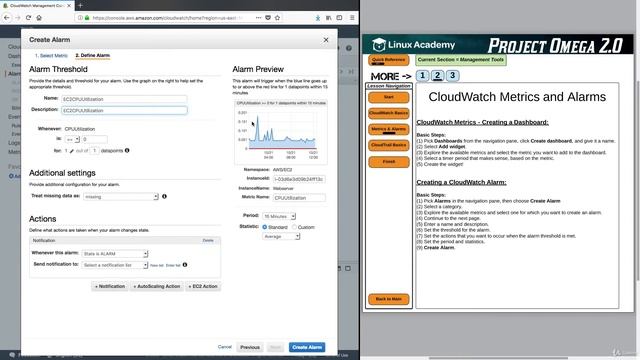 #AWSTutorial #SatyaCodes 38.2 AWS Essentials 2019   Cloudwatch Alarms