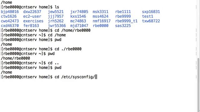 Linux Basics of command line navigation