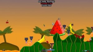 Hedgewars gameplay on Linux