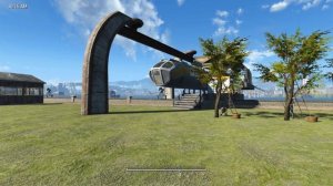 Fallout 4. The Harbor Bee Monorail for the mod "Clean and flat settlements 1.2.2".