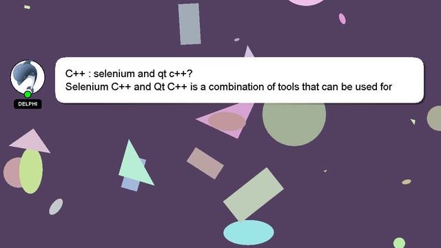 C++ : selenium and qt c++?