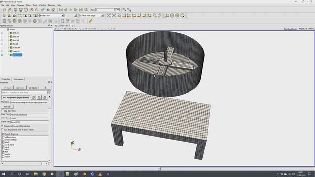 Rotating mesh simulation project tutorial in OpenFOAM (mesh and simulation)