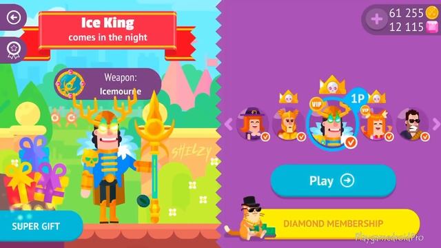 BOWMASTERS - Walkthrough Gameplay - ICE KING Vs APPLE (iOS Android) смотреть онлайн