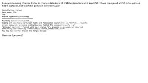 Ubuntu: WoeUSB Installation failed! Exit code: 256
