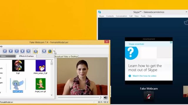 Fake Webcam Demo смотреть онлайн