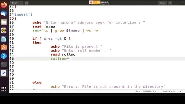 Linux | Shell Programming - Address Book
