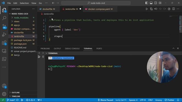 DevOps Hands-on Project - Build and deploy nodejs application using Jenkins & Docker #devopsproject