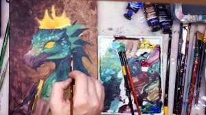 Дракон в королевском наряде. 2024 Новый Год дракона! АКРИЛ! Мастер-класс ДЕМО