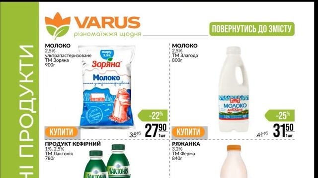 Акції Варус газета з 11 по 17 січня 2024 каталог цін на продукти тижня, знижки