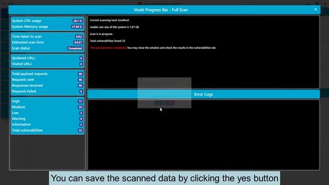 Vooki web application scanner - Full scan