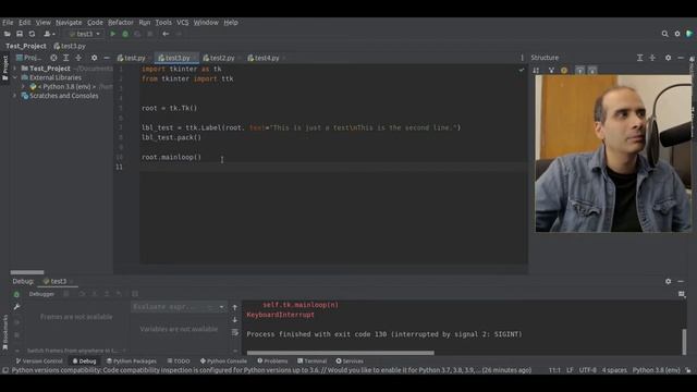 PyCharm Tkinter Configuration