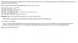 SSH Error: No supported authentication methods available (server sent public key)