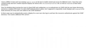 Unix & Linux: How to make vnc server and ldap authentication work together?