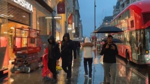 Heavy Rain Hits Central London ☔️ Summer Sunset to Dusk Evening Walk 2024