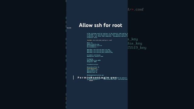Allow ssh for root | Ubuntu #linux #linuxadministration #ubuntu #linuxtips #command